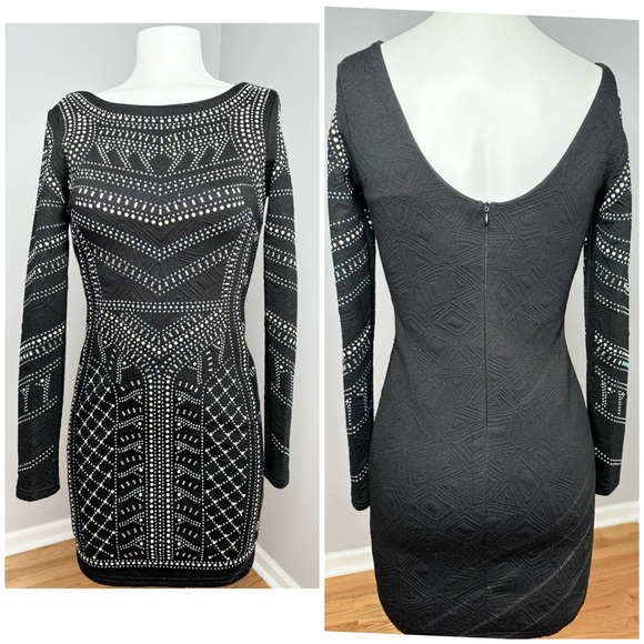 BLACK STUDDED DRESS - Picture 4 of 4